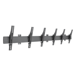 Soporte de Pared para TV / Riel Triple / Capacidad 110 lbs (50 kg) / Compatible 32"-65" / VESA 100x100-600x400 mm / Ajuste Ángulo 5°-15° / Montaje Profesional