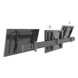 Soporte de Pared para TV / Riel Triple / Capacidad 110 lbs (50 kg) / Compatible 32"-65" / VESA 100x100-600x400 mm / Ajuste Ángulo 5°-15° / Montaje Profesional