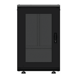 Gabinete Rack 19 Pulgadas / 18U / Piso / Puerta Cristal Templado / Acero Cal. 16-18-20 / 750 kg (1653.5 lb) / 60x93x46 cm (23.6x36.6x18.1 in)