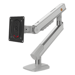 Brazo Ergonómico para Monitor / Soporte 17" a 32" / VESA 75x75 y 100x100 mm / Carga 2-7 kg (4.4-15.4 lbs) / Ajuste de Tensión / Rotación ±90° / Altura 419 mm (16.5") / Color Blanco