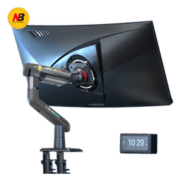 Soporte Mecánico para Monitor / 32" a 60" / Carga 2-20 kg (4.4-44 lbs) / VESA 75x75 y 100x100 mm / Iluminación RGB / Resorte de Alta Precisión / Rotación 360°
