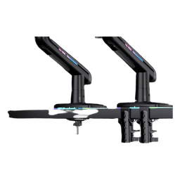 Soporte Mecánico para Monitor / 32" a 60" / Carga 2-20 kg (4.4-44 lbs) / VESA 75x75 y 100x100 mm / Iluminación RGB / Resorte de Alta Precisión / Rotación 360°