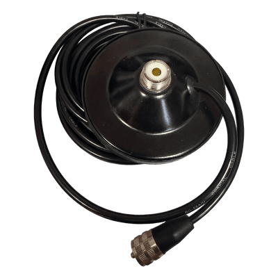 Montaje Magnético para Antena / Diámetro 90 mm (3.5 in) / Conector SO239 / Cable RG58 4.5 m (14.8 ft) / Uso Vehicular