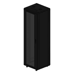 Gabinete Rack de Piso / 42U / 19 Pulgadas / Carga 1000 kg / Puerta Cristal Frontal / 600x605x1990 mm