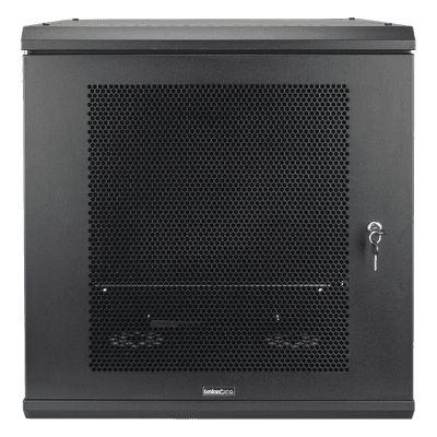 Gabinete de Pared / 12U Rack 19 in / Profundidad 636 mm (2.09 ft) / Carga 100 kg / Puerta Perforada / Laterales Desmontables