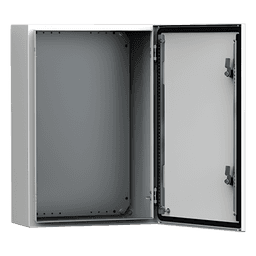 Gabinete Exterior / IP66 NEMA 4/12/13 / IK10 / 600x600x210 mm (23.6x23.6x8.3 in) / Acero 1.5 mm / Platina Montaje