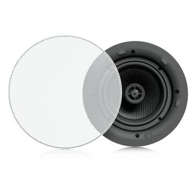 Altavoz Empotrable de Techo / Woofer 6.5" / Tweeter 1" Pivote ±15° / 130W / 8 Ohms / Cobertura Simétrica Axial 90° / NDAA Compliant