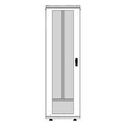 Gabinete Rack de Piso / 42 Unidades / 19 Pulgadas / Carga 1000 kg / Puerta Cristal Templado / Ventilación Superior