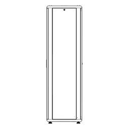 Gabinete Rack de Piso / 42 Unidades / 19 Pulgadas / Carga 1000 kg / Puerta Cristal Templado / Ventilación Superior