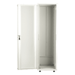 Gabinete Rack de Piso / 42 Unidades / 19 Pulgadas / Carga 1000 kg / Puerta Cristal Templado / Ventilación Superior