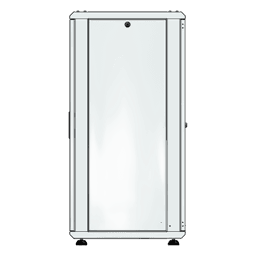 Gabinete Rack de Piso / 24U / 19 Pulgadas / Vidrio con Cerradura / Carga 750 kg / 600x605x1190 mm (23.6x23.8x46.9 in) / Acero Calibres 16-18-20