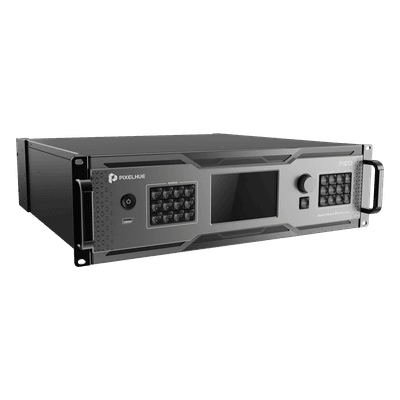 Switcher de Presentación 4K / 12 Capas DL / 10G Fibra Óptica 10 km (6.2 mi) / HDMI 2.0 DP 1.2 12G-SDI / Dante 32x32 / Multiviewer Dedicado / Latencia 1 Frame