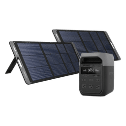 Kit de Energía Portátil / Batería LiFePO4 1024 Wh / Salida AC 1800W / Panel Solar 200W / Tecnología X-Boost 2600W / UPS Ultrarrápido