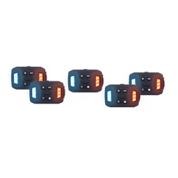 Luz de Advertencia Múltiple / 26 LEDs Rojo Azul Blanco / Recargable 1200 mAh / IP67 / Base Magnética