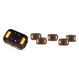 Luz de Advertencia Múltiple XLTD2735A / 26 LEDs Rojo/Azul/Blanco / IP67 / Magnética / Recargable 1200mAh / 72x48x29mm