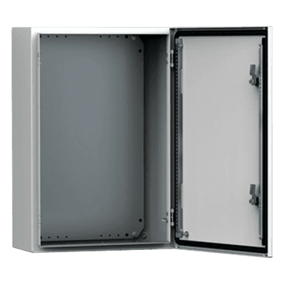 Gabinete de Pared Exterior / Acero 1.5 mm / IP66 / NEMA 4/12/13 / IK10 / 600 x 500 x 300 mm (23.62 x 19.69 x 11.81 in) / Platina de Montaje