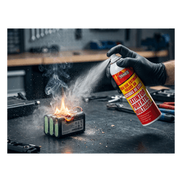 Extintor Aerosol Portátil / 250 ml / Descarga 35 s / Alcance 2 m (6.6 ft) / Clases A, K y Li / Sin Flúor ni PFAS