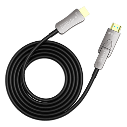 Cable HDMI Óptico Activo / 4K Real / 15 m (49.2 ft) / 18 Gbps / 4K@60Hz 4:4:4 / HDMI 2.0b / HDCP 2.2 / HDR / ARC / Conector RX Desmontable