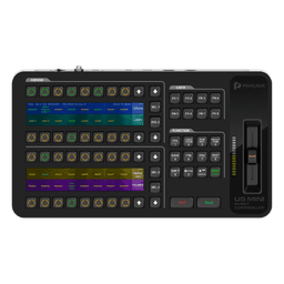 Controlador de Eventos Compacto / Pantalla Táctil 21.5" / Pantalla Inteligente 8" / 87 Botones LCD Programables / 4 Encoders y 8 Faders / HDMI 2.0 / 12G-SDI / Control MIDI y KVM
