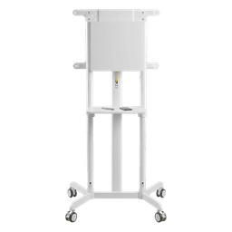 Soporte Móvil Rotativo para Pantalla 37"-70" / Rotación 0° a 90° / VESA 200x200 a 600x400 / Carga 70 kg / Ruedas con Bloqueo / Color Blanco