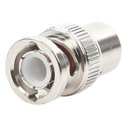 Conector BNC Macho / Rosca / Compatibilidad RG-58/U, RG-142/U, LP-142 / Cuerpo Níquel / Contacto Oro / Aislante Delrin