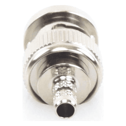 Conector BNC Macho de Anillo Plegable para Cable LP-195, LP-142, LMR-195, RG-58/U, RG-142/U, Níquel/ Oro/ Delrin.