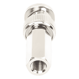 Conector BNC Macho de Ensamble Roscable (Hex.) en Sentido de las Manecillas de Reloj para Cable Coaxial RG-59/U, Níquel/ Oro/ Delrin.
