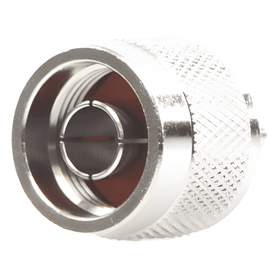Conector N Macho de Anillo Plegable para Cables Coaxiales LP-142, LP-195, RG-58/U, RG-142/U, LMR-195, Níquel/ Oro/ Teflón.â€‹