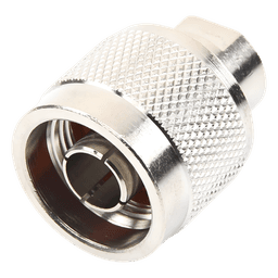 Conector Coaxial N Macho / Anillo Plegable / RG-174/U, Belden 8216 / Bronce Niquelado / Contacto Oro