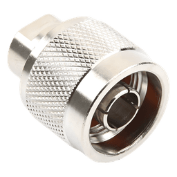 Conector Coaxial N Macho / Anillo Plegable / RG-174/U, Belden 8216 / Bronce Niquelado / Contacto Oro
