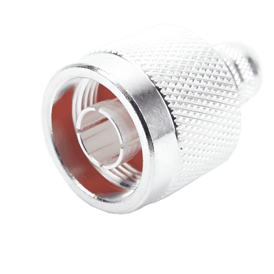 Conector N Macho de Anillo Plegable en Cables con Conductor Central AWG-11 ó 13 tipo RG-8/U (BELDEN 8237), RG213/U (8267), RG214 (8268).