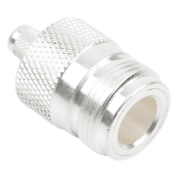 Conector Coaxial N Hembra / Anillo Plegable / Cables LMR-240, RG-8/X, 9258 / Bronce Niquelado / Contacto Oro / Aislante Teflón