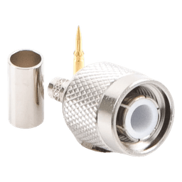Conector TNC Macho de Anillo Plegable para Cables RG-58/U, RG-142/U, LMR-195, Níquel/ Oro/ Teflón.