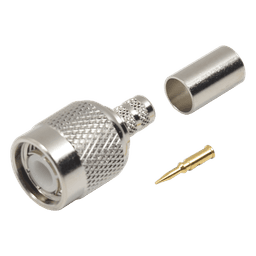 Conector TNC Macho de Anillo Plegable para Cables LMR-240, RG-8/X, 9258, Niquel/Oro/Delrin.