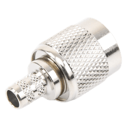 Conector TNC Macho de Anillo Plegable para Cables LMR-240, RG-8/X, 9258, Niquel/Oro/Delrin.