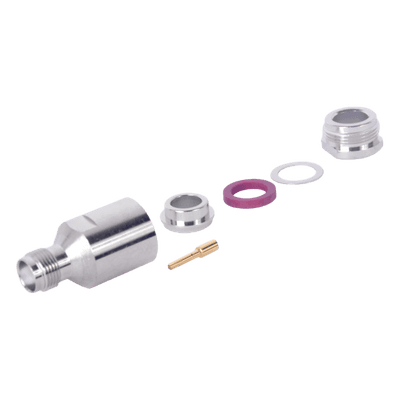 Conector TNC Hembra / Rosca / Bronce Plateado / Contacto Oro / Teflón / 9913, 7810A, 8214, CNT-400, RG8/U, RFLASH-1113