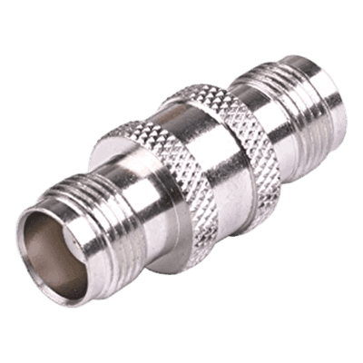 Adaptador Barril RF / Conector TNC Hembra a TNC Hembra / Montaje en Línea / Cuerpo Bronce Niquelado / Contacto Oro / Aislante Teflón