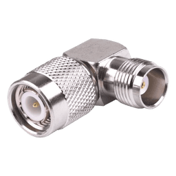 Adaptador de Conector / TNC Macho a TNC Hembra / Ángulo Recto / Níquel-Oro-Teflón / 50Ω