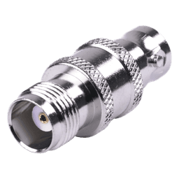 Adaptador en Línea de Conector TNC Hembra a BNC Hembra, Níquel/ Oro/ Teflón.