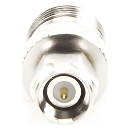 Adaptador de RF / Conector TNC Hembra a SMA Macho / Montaje en Línea / Cuerpo Bronce Niquelado / Contacto Oro / Aislante Teflón
