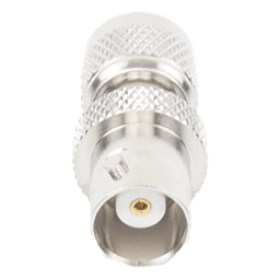 Adaptador en Línea, de Conector Mini UHF Macho a BNC Hembra, Níquel/ Oro/ Teflón.