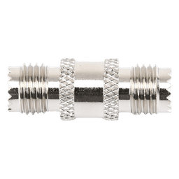 Adaptador Barril en Línea, de Conector Mini-UHF Hembra a Mini-UHF Hembra, Níquel/ Oro/ Teflón.