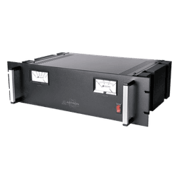 Fuente de poder lineal regulada / 13.8VCC / 37A continua / 50A máxima / Cargador 4A / Rack 19" / 1.58 x 0.44 x 1.04 ft