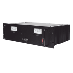 Fuente de poder lineal regulada / 13.8VCC / 37A continua / 50A máxima / Cargador 4A / Rack 19" / 1.58 x 0.44 x 1.04 ft