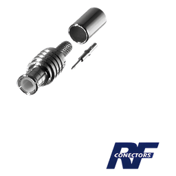 Conector MCX Macho / Anillo Plegable / RG-316/U / Grupo B1 / Bronce Niquelado / Contacto Oro / Aislante Teflón