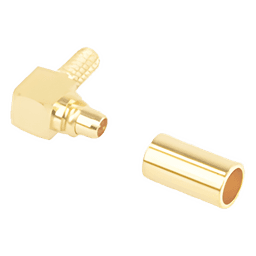 Conector Coaxial / MMCX Macho / Ángulo Recto / Anillo Plegable / Oro/Teflón / RG-174/U, LMR-100A