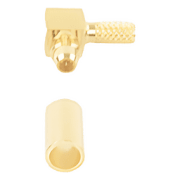 Conector Coaxial / MMCX Macho / Ángulo Recto / Anillo Plegable / Oro/Teflón / RG-174/U, LMR-100A