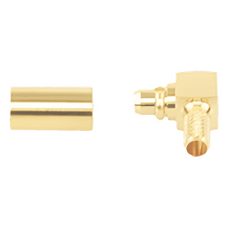 Conector Coaxial / MMCX Macho / Ángulo Recto / Anillo Plegable / Oro/Teflón / RG-174/U, LMR-100A