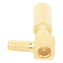 Conector Coaxial / MMCX Macho / Ángulo Recto / Anillo Plegable / Oro/Teflón / RG-174/U, LMR-100A