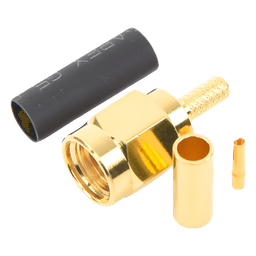 Conector SMA Macho Inverso / Anillo Plegable / Bronce con Oro / RG-174/U, RG-316/U